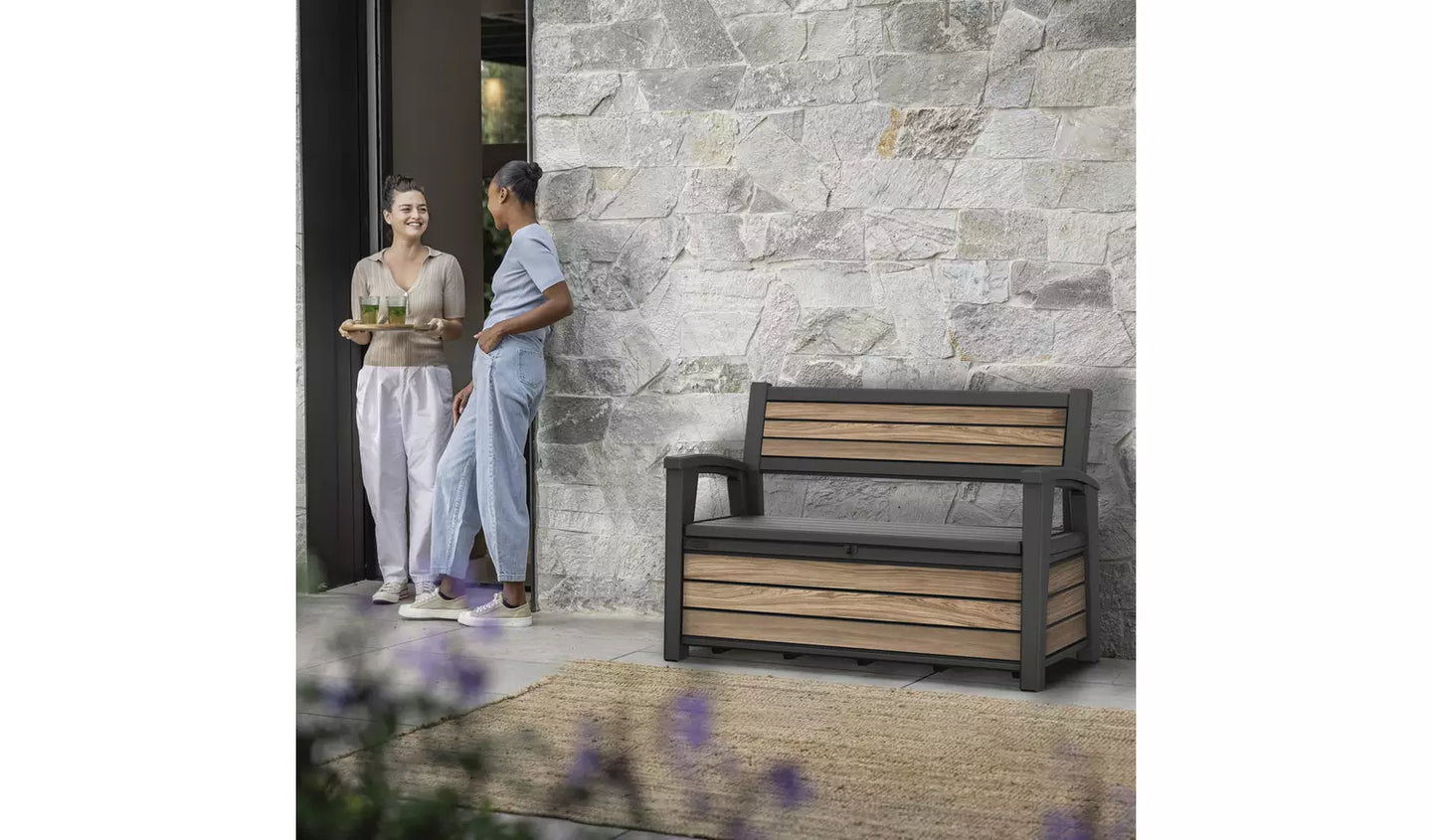 Keter Signature Storage Bench, Oak